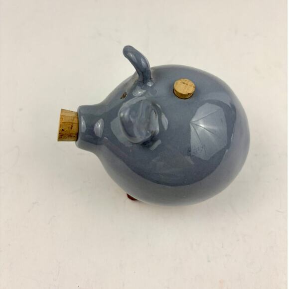 VTG Pig Morgan Ceramic Pottery Shaker Gray Glaze Kitsch - Picture 10 of 16